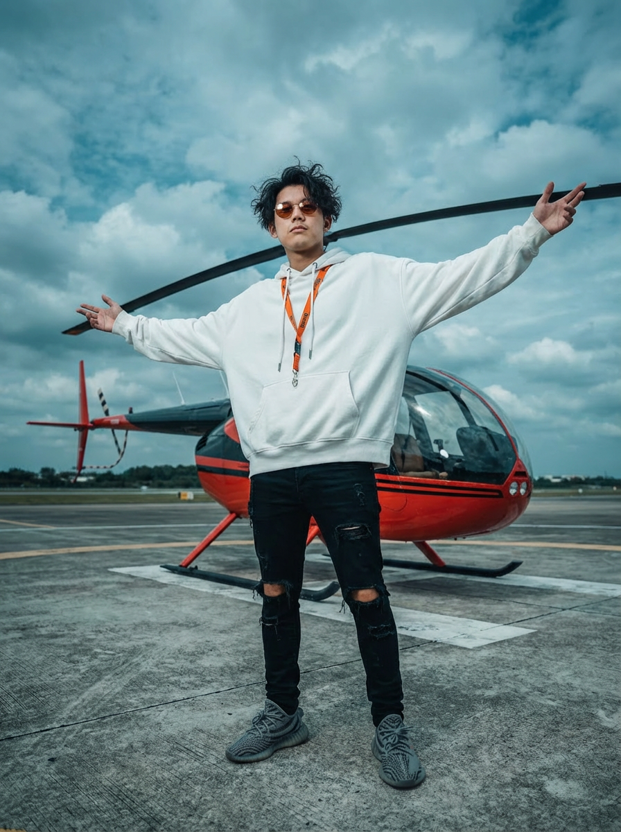 Helicopter Arms Spread