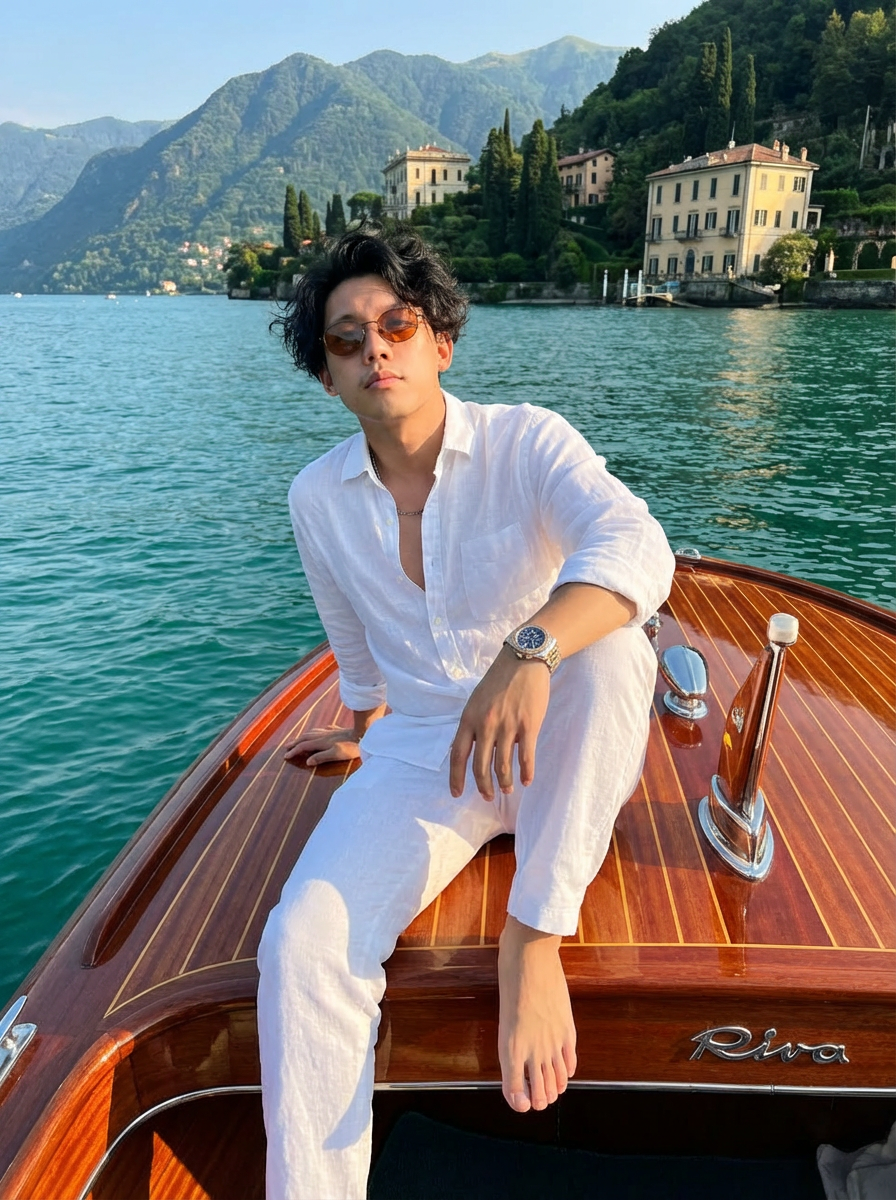  Italian Lake Wooden Boat